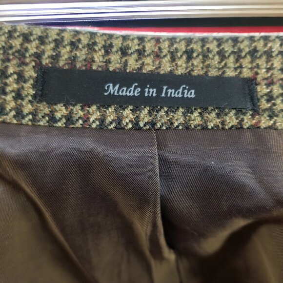 Ralph Lauren Men's 44R Brown Check 100% Wool Blazer Sport Coat & Tie 11024 - Picture 8 of 10